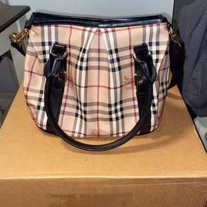 Burberry Haymarket Check Leather “northfield” Woman’s Bag Purse